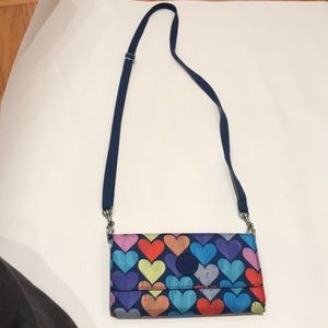 Multi Color Heart Pattern Wallet Purse